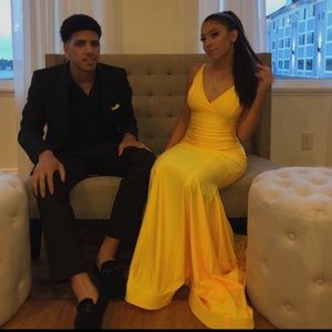 Long yellow dress